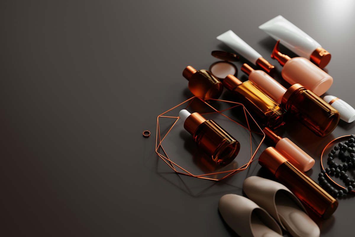 Amber serum bottles